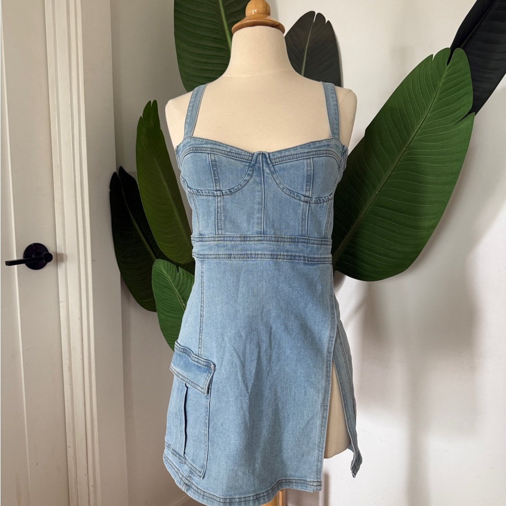 SHEIN Denim Mini Dress